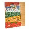 Verpackungen|Weihnachtsgeschenktüten|Geschenktüte 'X-MAS' mit roten Bändern, groß