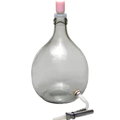 Getränkespender|Glasballone|Glasballon 5000 ml gebohrt mit Ablassgarnitur