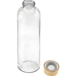 Picknick-Zubehör|Flaschen Ab 700 Ml|Glasflasche  700 ml mit Bambusdeckel
