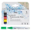 Kreul Tafeln Und Beschriftung|Glasmalstifte Und Kreidemarker|Glasmalstifte in verschieden Farben, 5 Stück