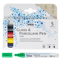 Kreul Tafeln Und Beschriftung|Glasmalstifte Und Kreidemarker|Glasmalstifte in verschieden Farben, 5 Stück