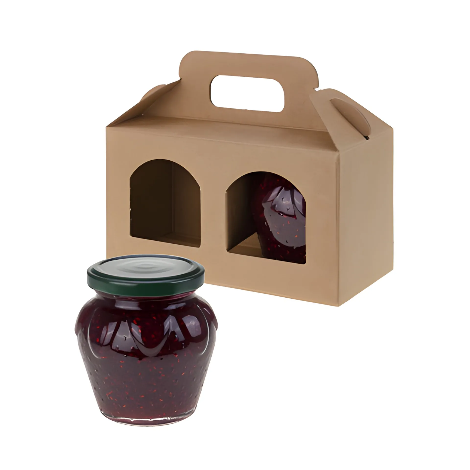 Geschenkverpackungen Für Gläser|Gläserkarton 2er 170 x 80 x 90 mm natur