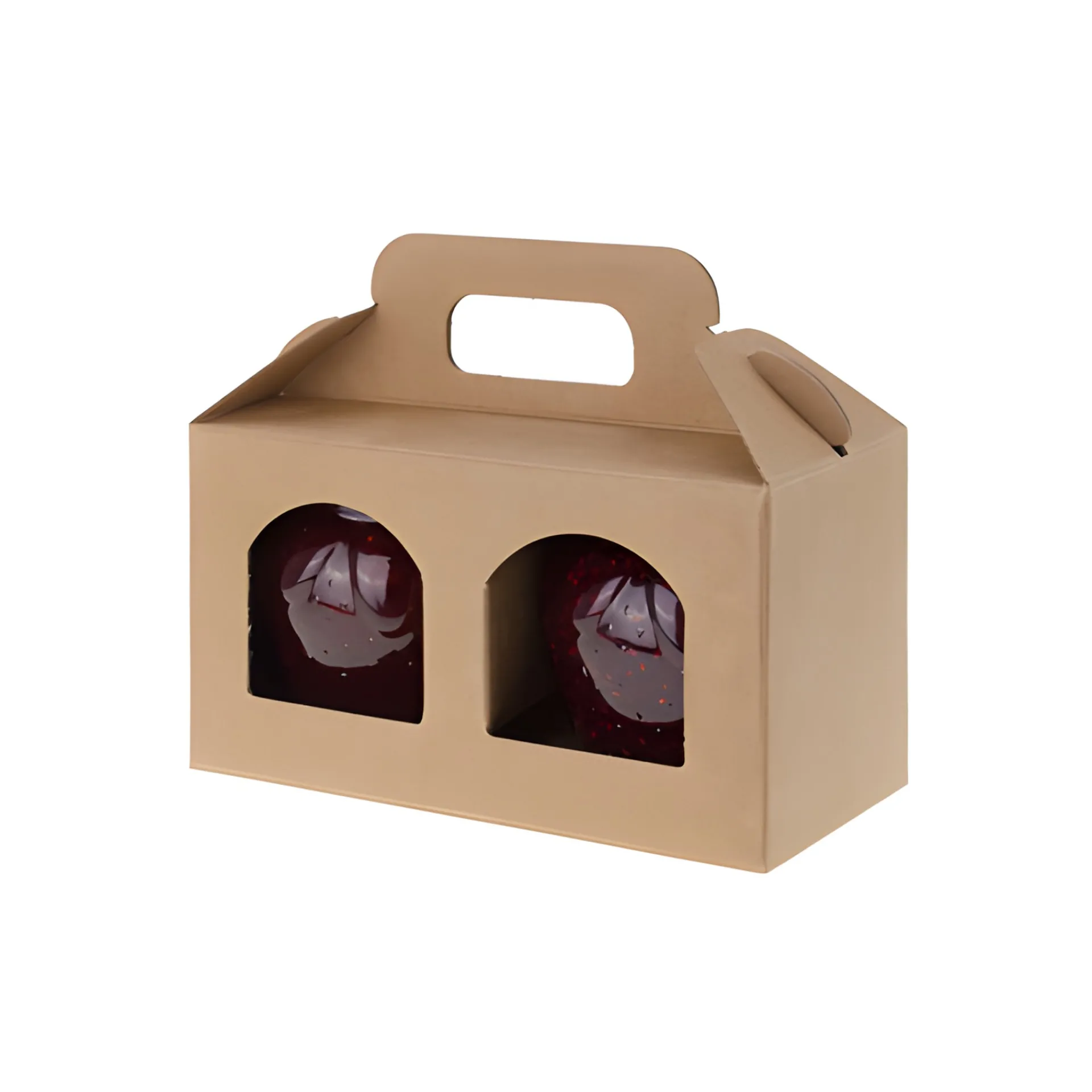 Geschenkverpackungen Für Gläser|Gläserkarton 2er 170 x 80 x 90 mm natur