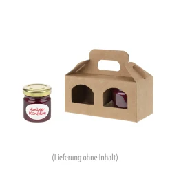 Geschenkverpackungen Für Gläser|Gläserkarton 2er 110 x 50 x 50 mm natur