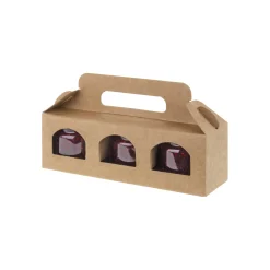 Geschenkverpackungen Für Gläser|Gläserkarton 3er 160 x 50 x 50 mm natur