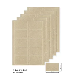 Etiketten Zum Beschriften|Bedruckbare Etiketten|Grasetiketten 85 x 55 mm, 5 Blatt A4, 50 Stück