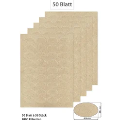 Etiketten Zum Beschriften|Bedruckbare Etiketten|Grasetiketten oval 40,6 x 25,4 mm, 50 Blatt A4, 1800 Stück