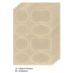 Pesto|Etiketten Zum Beschriften|Grasetiketten sortiert, 11 Blatt, 88 Stück