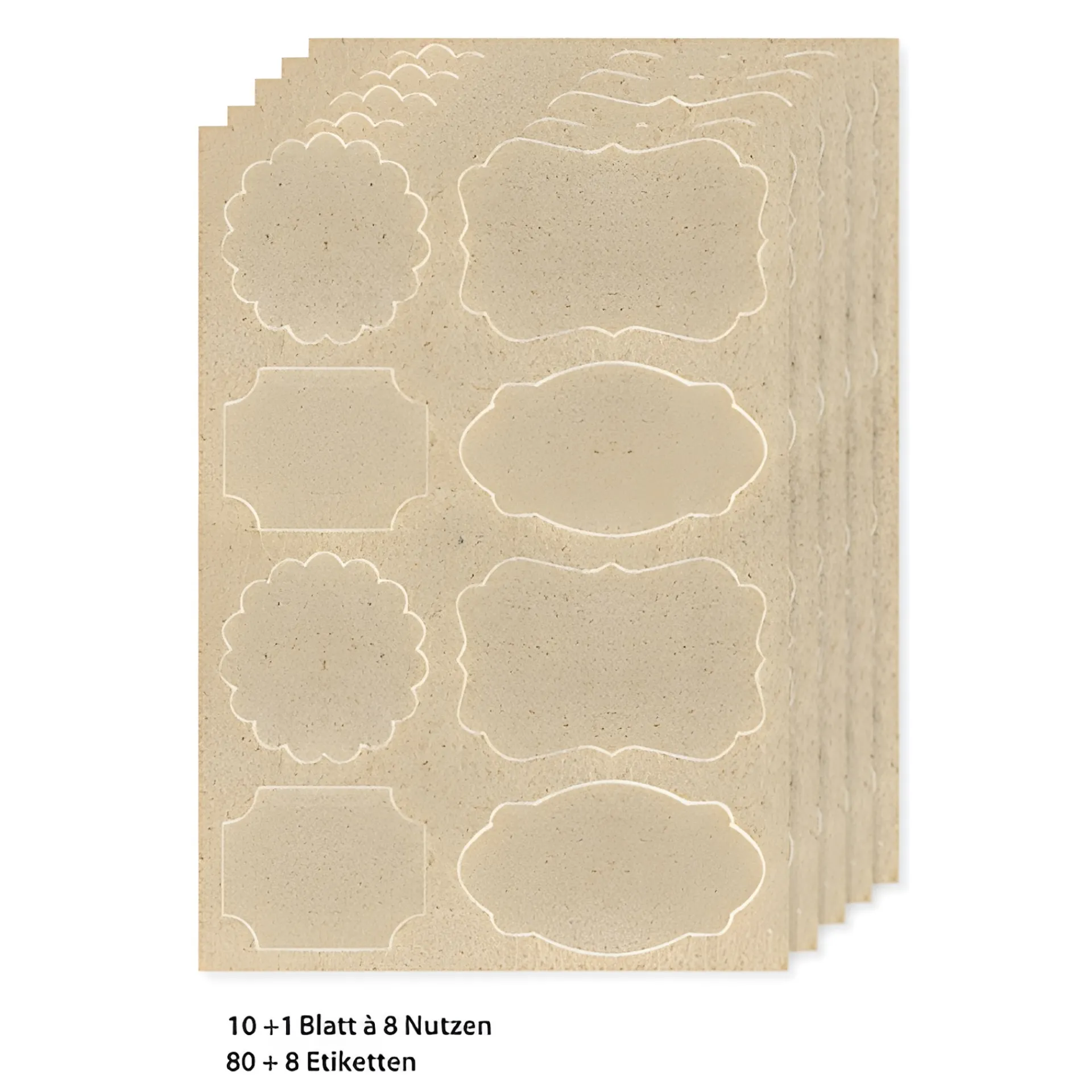 Pesto|Etiketten Zum Beschriften|Grasetiketten sortiert, 11 Blatt, 88 Stück