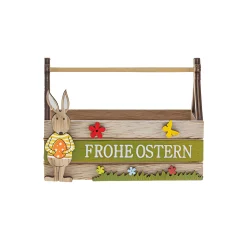 Ostern|Rein- Und Draufstellen|Holzkiste 'Frohe Ostern', 12 x 6 x 9 cm