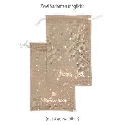 Verpackungen|Beutel|Jutebeutel 'Weihnachten', 16 x 23 cm