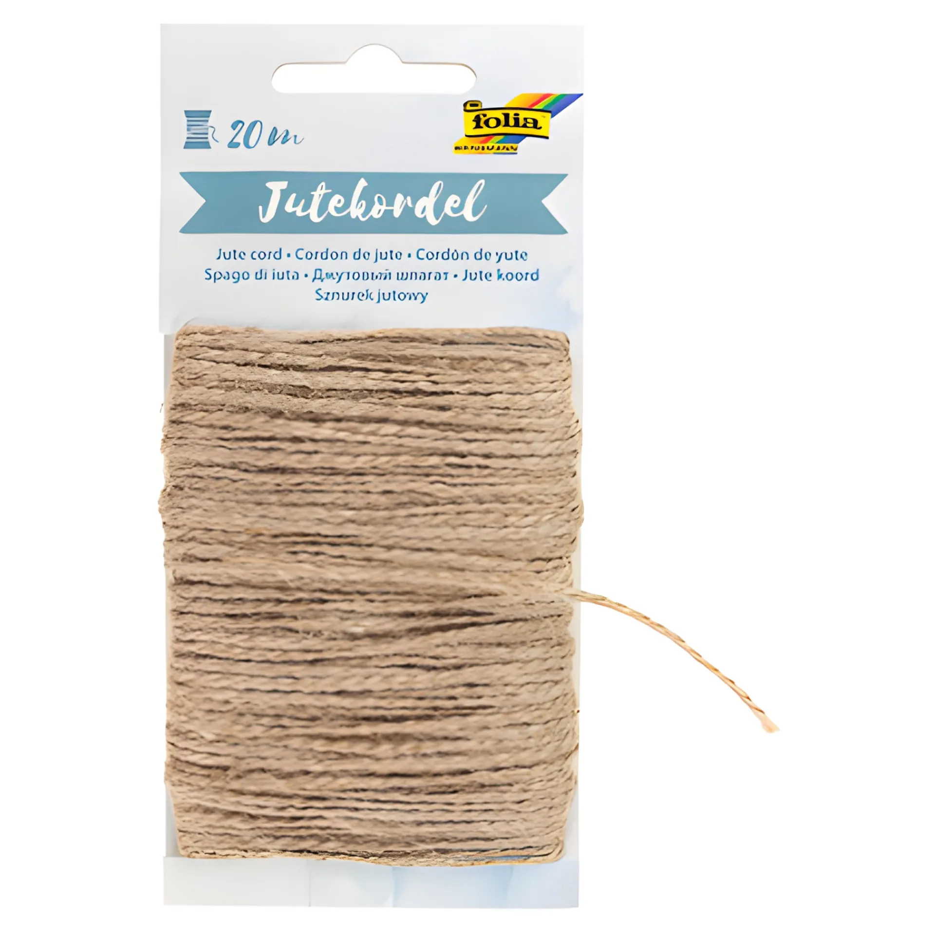 Folia Geschenkbänder Und Schleifen|Jutekordel 20 m, 2 mm natur