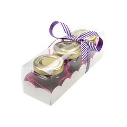 Weihnachtsbäckerei|Confiserie-Verpackungen|Klarsichtschachtel 160 x 50 x 50 mm mit Einlage weiß