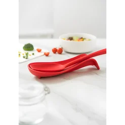 Küchenhelfer|Einkochzubehör|Kochblume Löffelablage rot