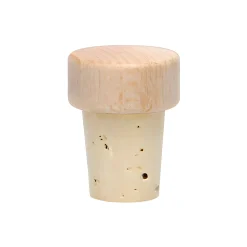 Flaschenkorken|Korken 14/17 mm mit Holzscheibe Ø 26 mm