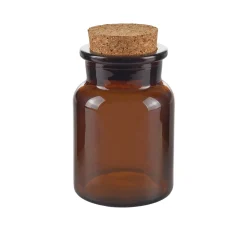 Kosmetik & Arznei|Rundgläser|Korkenglas 150 ml braun beschichtet