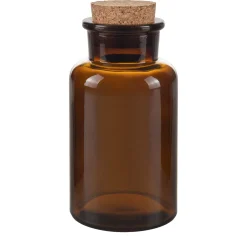 Kosmetik & Arznei|Rundgläser|Korkenglas 300 ml braun beschichtet