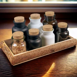 Kosmetik & Arznei|Rundgläser|Korkenglas 300 ml braun beschichtet