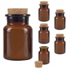 Kosmetik & Arznei|Gewürze Und Kräuter|Korkenglas 150 ml braun beschichtet, 6er Set