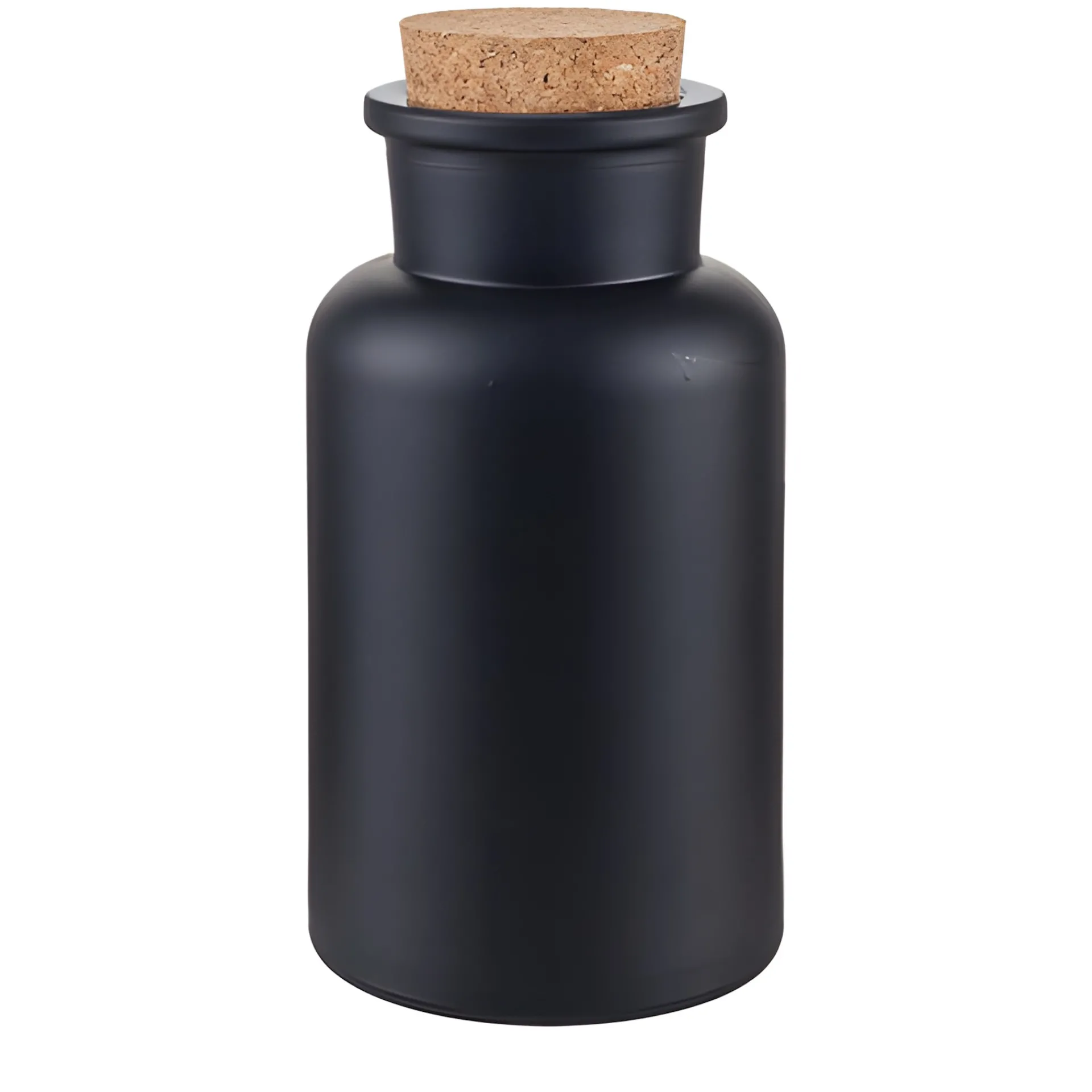 Rundgläser|Badesalze Und Seifen|Korkenglas 300 ml schwarz matt beschichtet