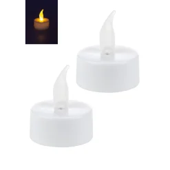 Weihnachtslichter|Dekolichter|LED Flackernde Teelichter, 2 Stück