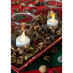 Weihnachtslichter|Dekolichter|LED Flackernde Teelichter, 2 Stück