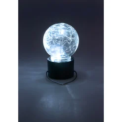 Feiern Und Feste|Grillparty|LED Solar Hängeleuchte 'Crackle', 6 x 9 cm, schwarz