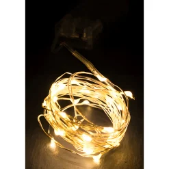 Weihnachtslichter|Dekolichter|Lichterkette mit 40 LEDs, weiß mit Timer