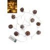 Winter|Basteln|Lichterkette 'Tannenzapfen' mit 20 LEDs, 120 cm