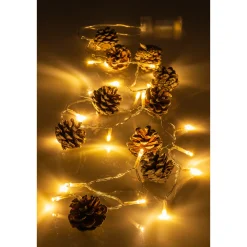 Winter|Basteln|Lichterkette 'Tannenzapfen' mit 20 LEDs, 120 cm