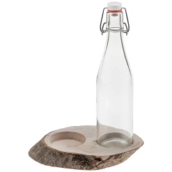 Untersetzer|Buffetpräsentation|Menage 'Baumscheibe mit Rinde', ca. 23 x 13 cm