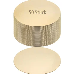 Jodl Verpackungen Verpackungen|Beutel|Pappscheibe Ø 200 mm gold/silber,  50 Stück