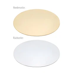 Jodl Verpackungen Verpackungen|Beutel|Pappscheibe Ø 200 mm gold/silber,  50 Stück