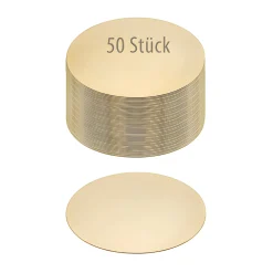 Jodl Verpackungen Verpackungen|Beutel|Pappscheibe Ø 160 mm gold/silber,  50 Stück