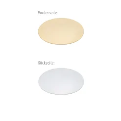 Jodl Verpackungen Verpackungen|Beutel|Pappscheibe Ø 120 mm gold/silber,  50 Stück