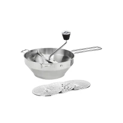 Pesto|Apfel-, Birnen-, Quittenzeit|Passiermühle aus Edelstahl, 3 Einsätze