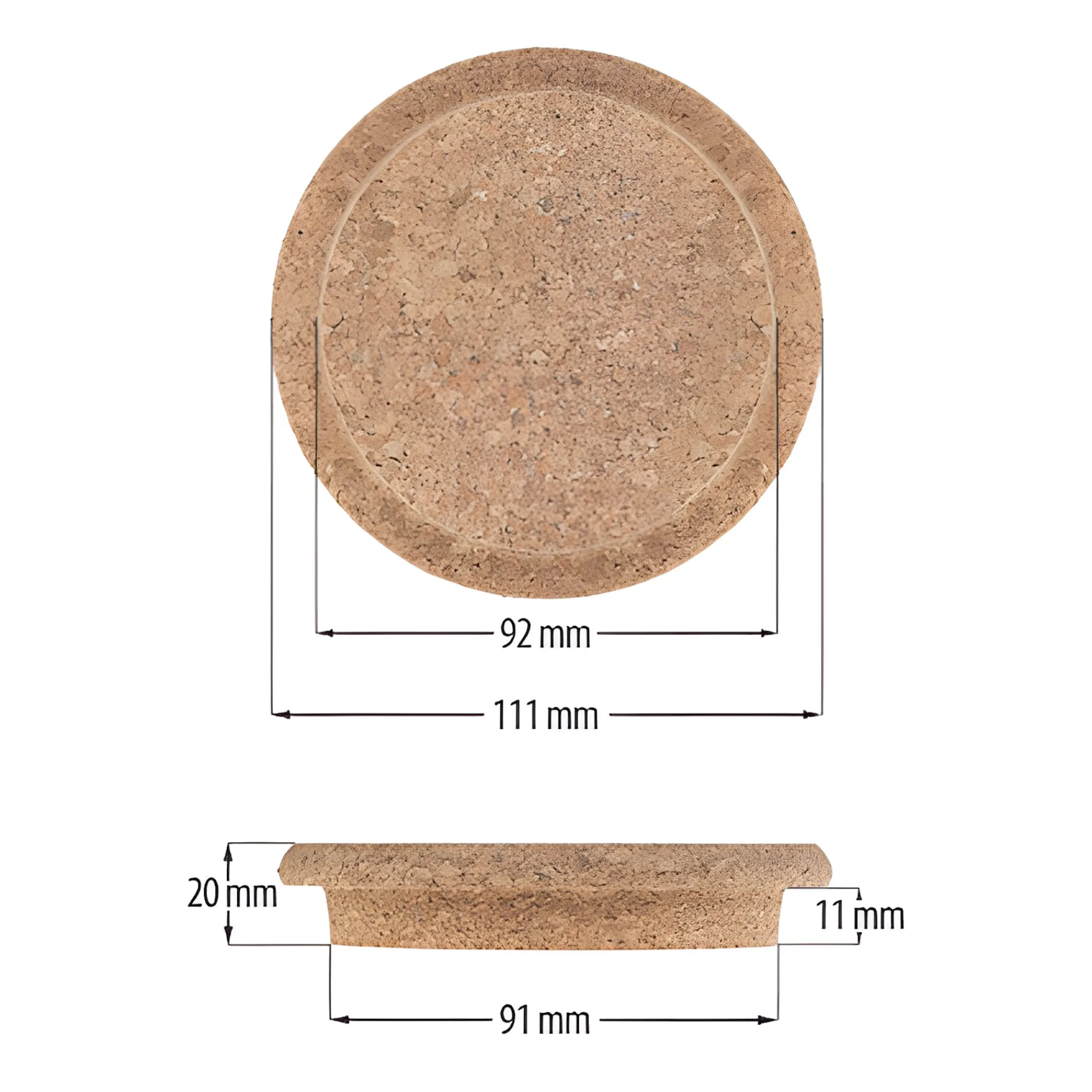 Korken/Stopfen|Weck-Verschlüsse|Pilzkorken 91/92 mm, auch für WECK RR 100