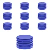 Schraubdeckel|PP 28 blau Aluminium mit Originalitätsring, 10 Stück