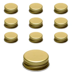 Schraubdeckel|PP 31,5 gold Aluminium, 10 Stück