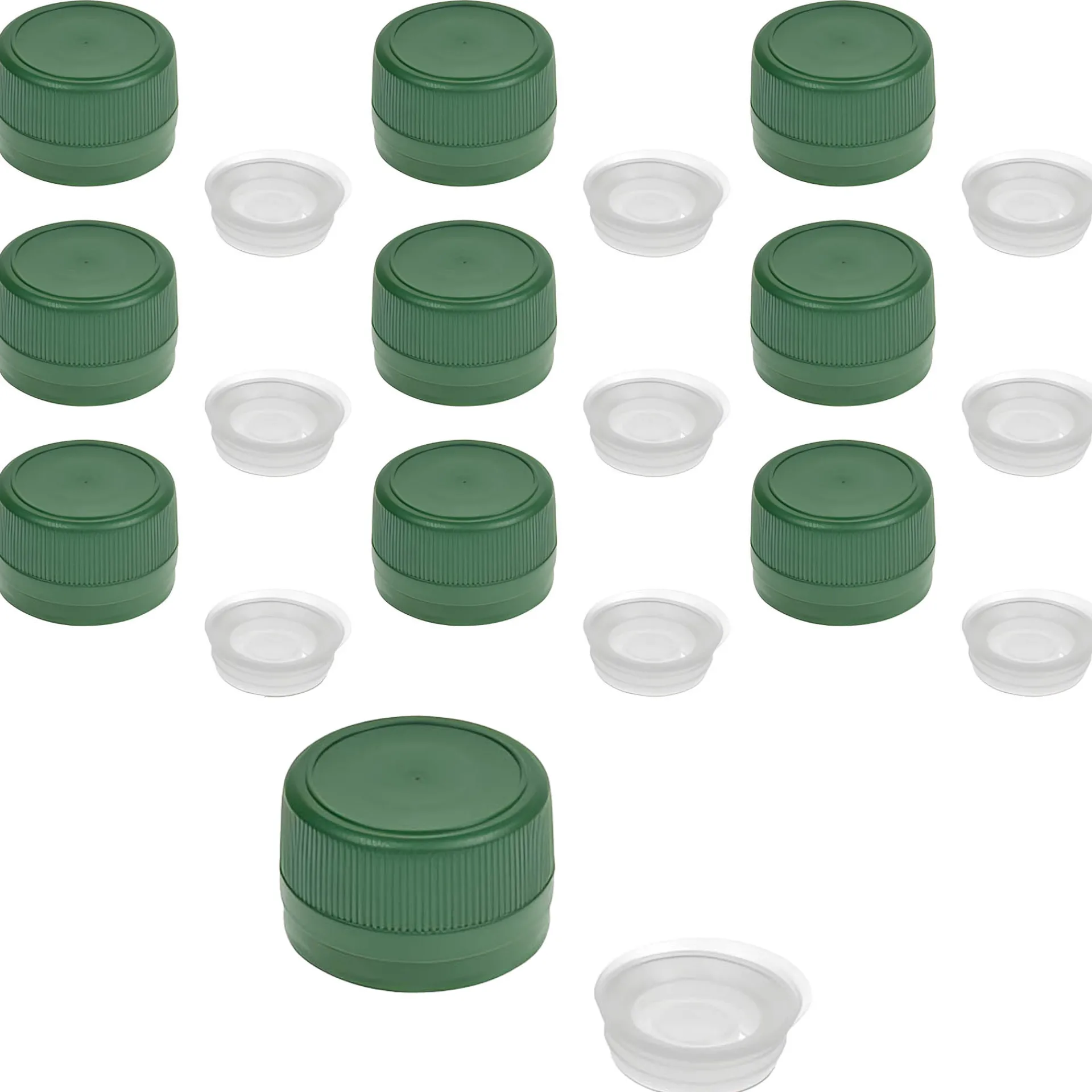 Ausgießer|Ausgießer|PP 31,5 grün Kunststoff mit Ausgießer und Originalitätsring, 10 Stück