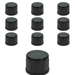 Kosmetik & Arznei|Schraubdeckel|PP 14 schwarz Kunststoff, 10 Stück