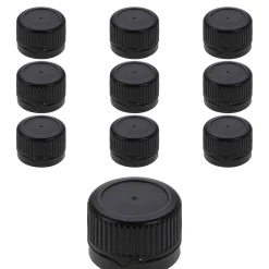 Kosmetik & Arznei|Schraubdeckel|PP 28 schwarz Kunststoff mit Originalitätsring, 10 Stück