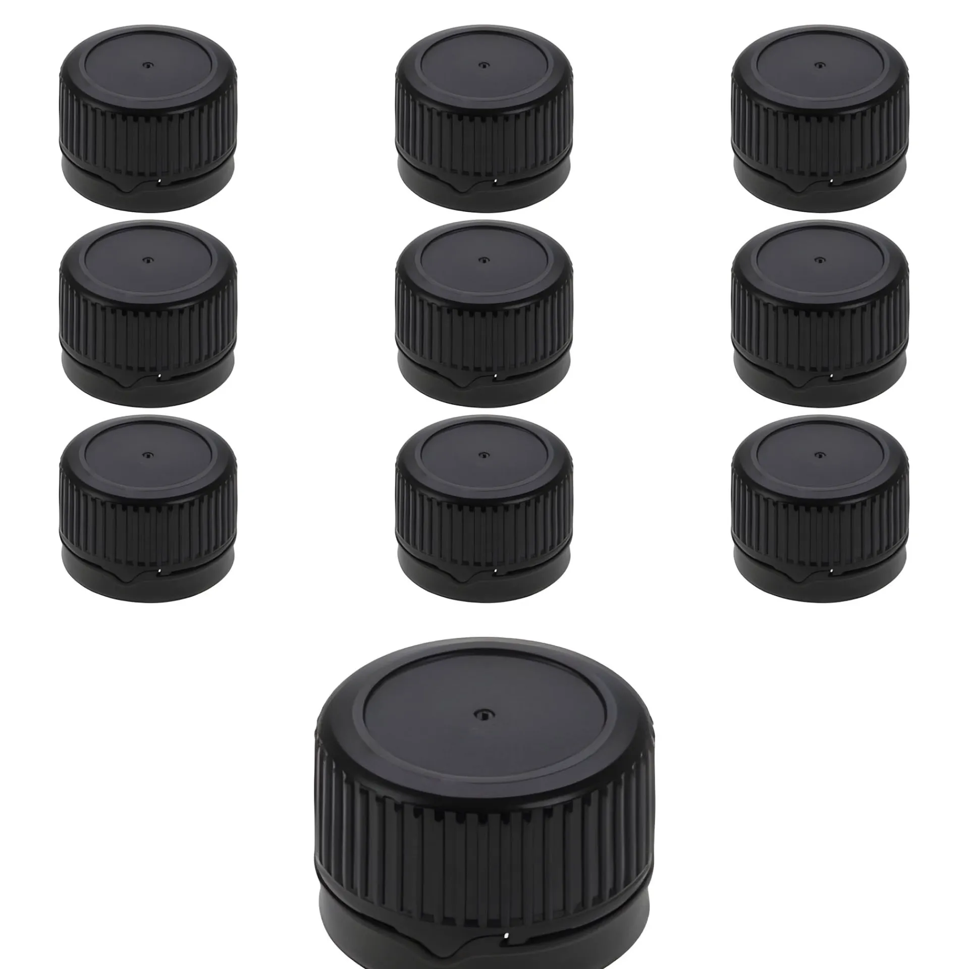 Kosmetik & Arznei|Schraubdeckel|PP 28 schwarz Kunststoff mit Originalitätsring, 10 Stück
