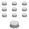 Vital Shots|Schraubdeckel|PP 28 silber Aluminium, 10 Stück