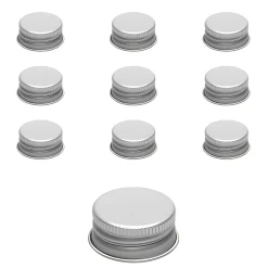 Vital Shots|Schraubdeckel|PP 28 silber Aluminium, 10 Stück