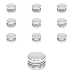 Schraubdeckel|PP 28 silber Aluminium mit Originalitätsring, 10 Stück