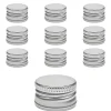 Schraubdeckel|PP 31,5 silber Aluminium ohne Rollrand, 10 Stück