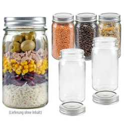 Gemüse Auf Vorrat|Fermentiergläser & Zubehör|S-Glas 500 ml pasteurisierbar, 6er Set