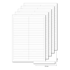 Etiketten Zum Beschriften|Bedruckbare Etiketten|Siegeletiketten 97 x 11 mm weiß -  5 Blatt A4
