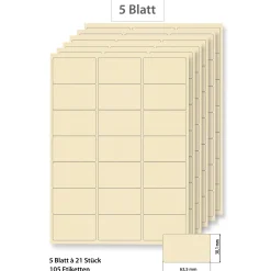 Apfel-, Birnen-, Quittenzeit|Etiketten Zum Beschriften|Steffis Etiketten 63,5 x 38,1 mm creme - 5 Blatt A4